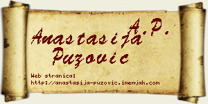 Anastasija Puzović vizit kartica